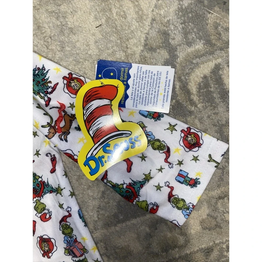 DR SEUSS Little Boys Girls 2pc Grinch Sleep Pants Shirt Pajama size 2 Toddler 2T